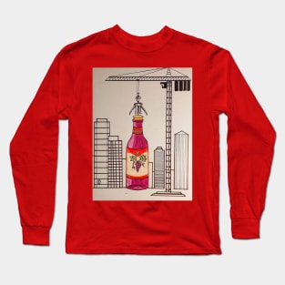 Mammoth Bottle of Red Wine Long Sleeve T-Shirt